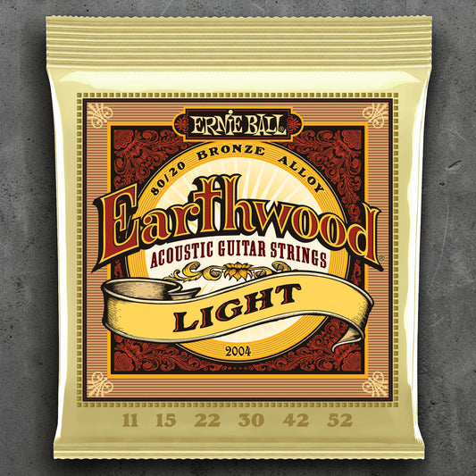 Ernie Ball P02004 Light Earthwood 80/20 Bronze Acoustic Guitar Strings 11-52 Gauge