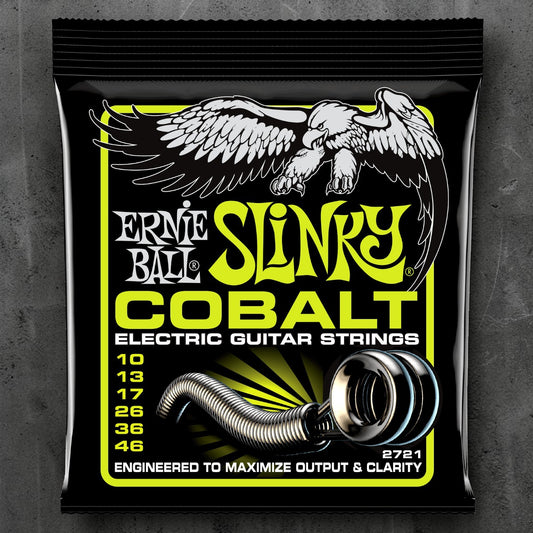 Ernie Ball P02721 Regular Slinky Cobalt Electric Guitar Strings 10-46 Gauge