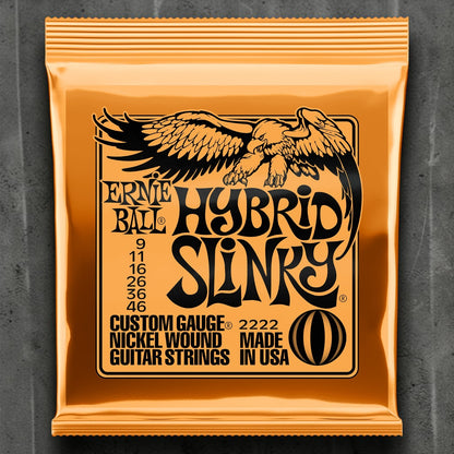 Ernie Ball P02222 Hybrid Slinky Nickel Wound Electric Guitar Strings 9-46 Gauge