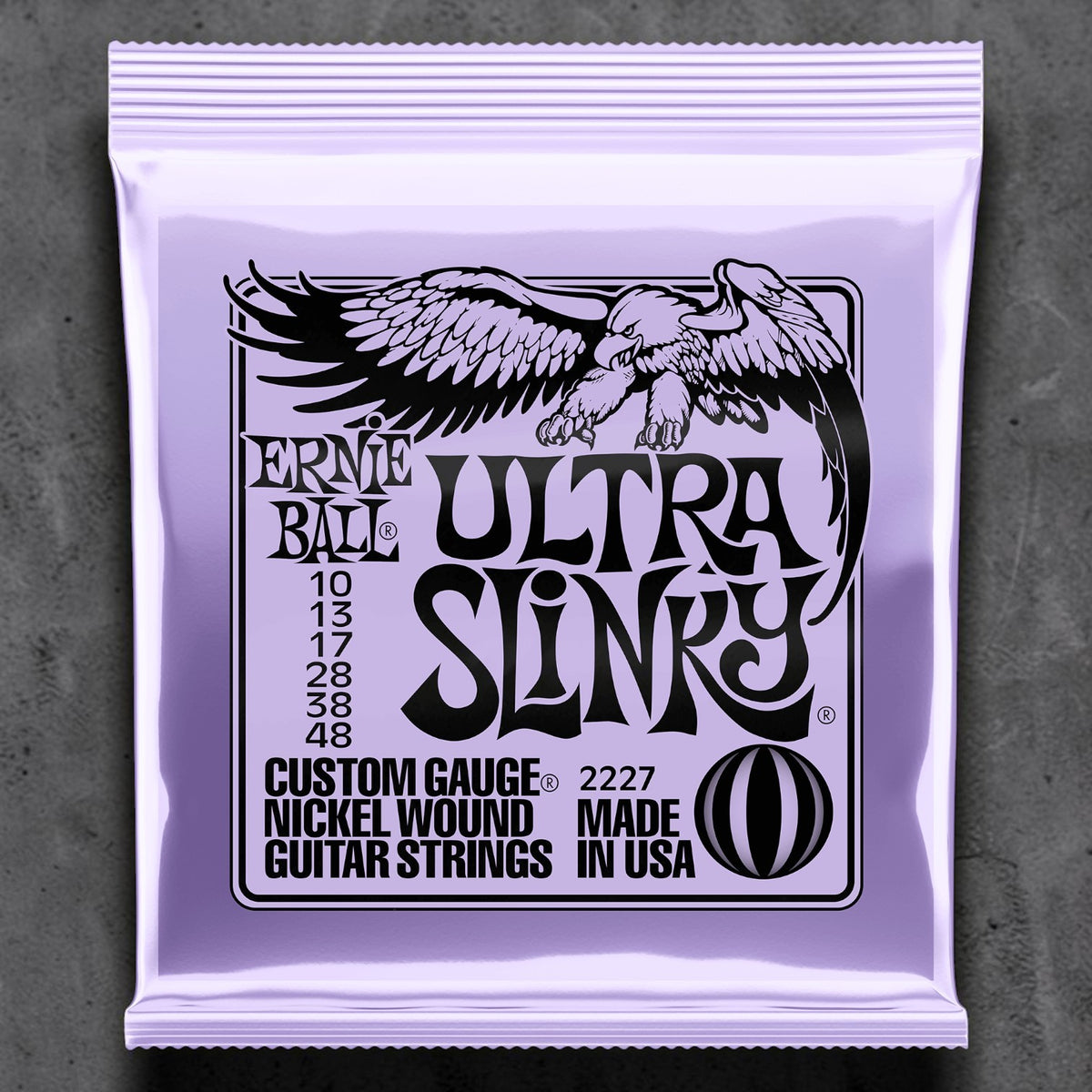 Ernie Ball P02227 Ultra Slinky Nickel Wound Electric Guitar Strings 10-48 Gauge