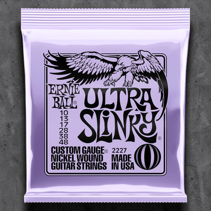 Ernie Ball P02227 Ultra Slinky Nickel Wound Electric Guitar Strings 10-48 Gauge