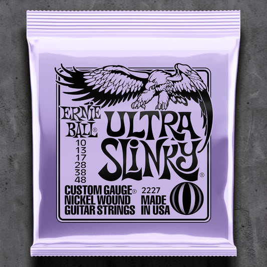 Ernie Ball P02227 Ultra Slinky Nickel Wound Electric Guitar Strings 10-48 Gauge