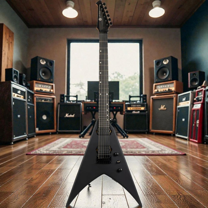 Electric Guitar Spira V-400 MBK Black Satin Free Setup