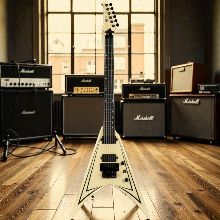Electric Guitar Spira V-420 AWH Antique White Free Setup