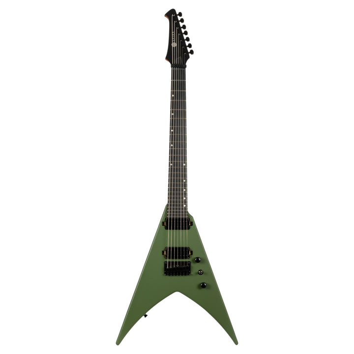 Electric Guitar Spira V-407 Mgr Green Satin 7 STRING Free Setup