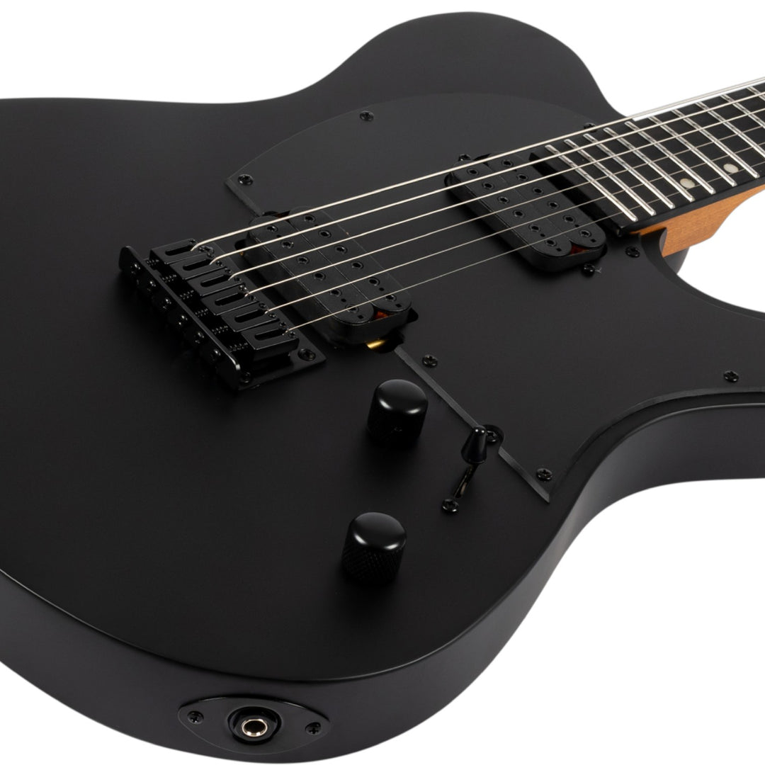 Electric Guitar Spira T-400 Baritone Mbk Black Satin Free Setup