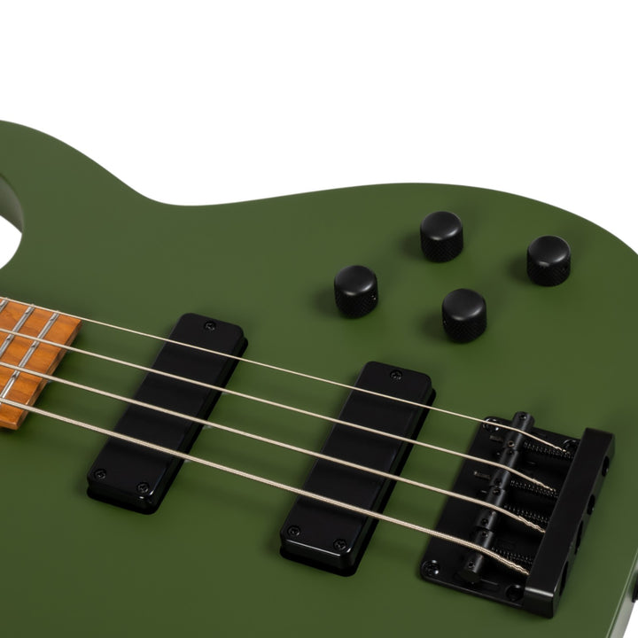 Electric Bass Guitar Spira B-400 Mgr Green Satin Free Setup