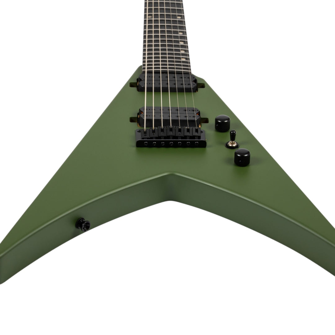 Electric Guitar Spira V-407 Mgr Green Satin 7 STRING Free Setup