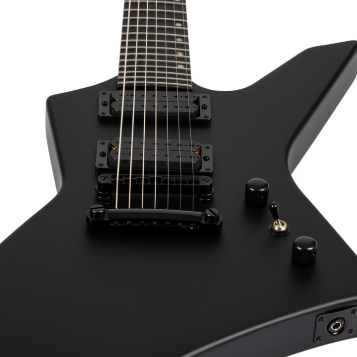 Electric Guitar Spira X-407 Mbk Black Satin 7 STRING Free Setup