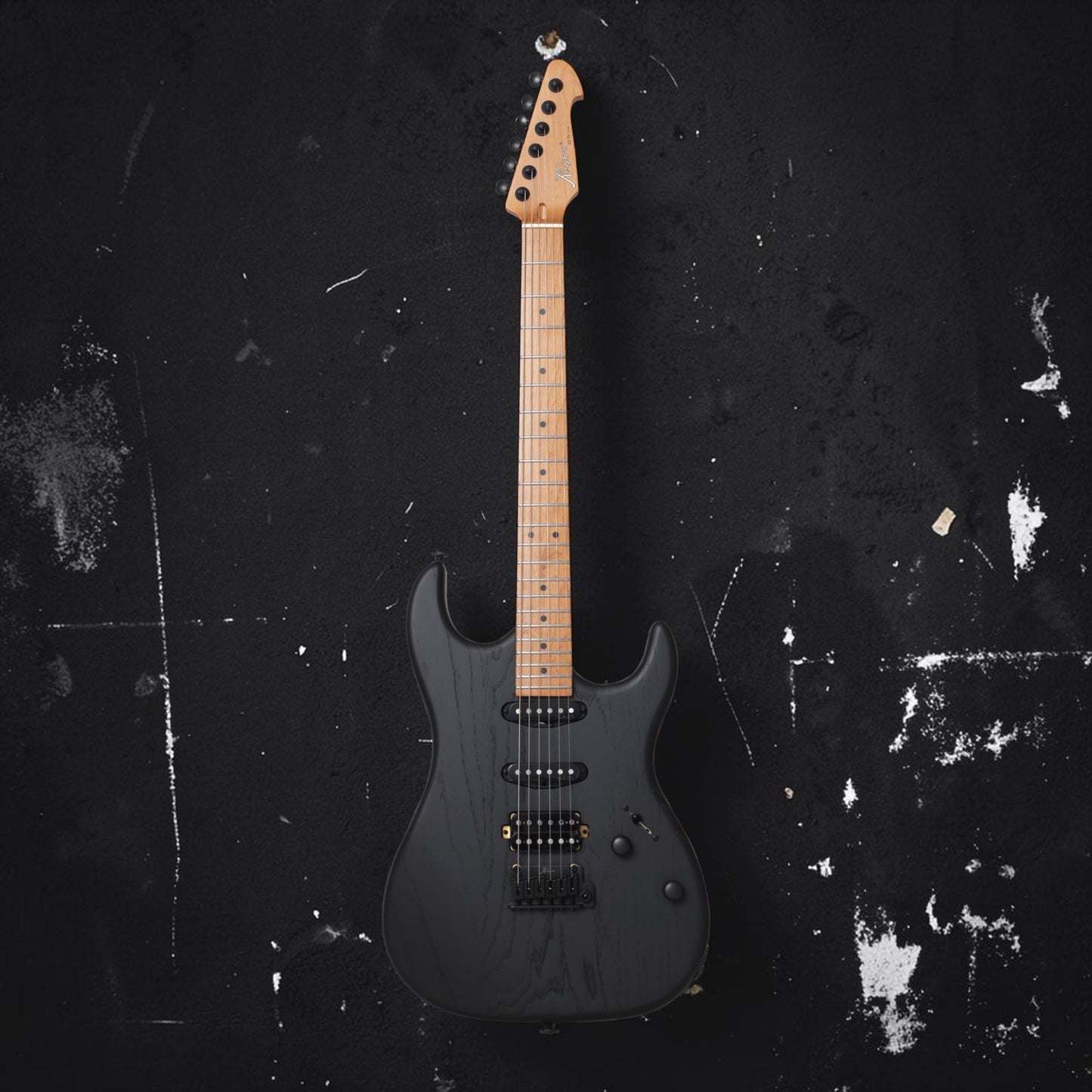 Electric Guitar Keipro Ks-Deluxe-ASH-M Bk SSH Include Gig Bag