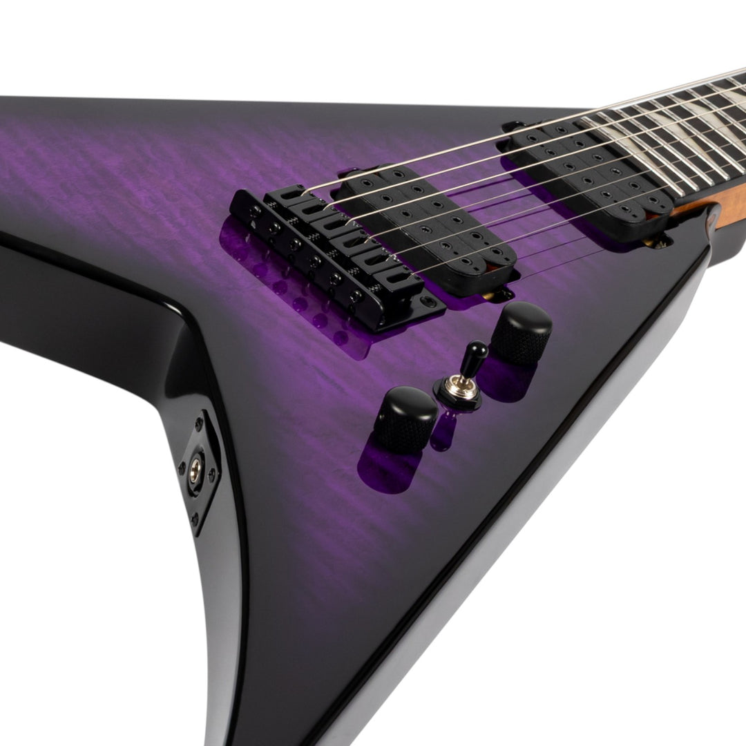 Electric Guitar Spira V-500 TPP E Trans Purple Free Setup