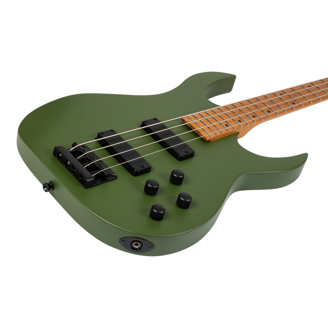 Electric Bass Guitar Spira B-400 Mgr Green Satin Free Setup