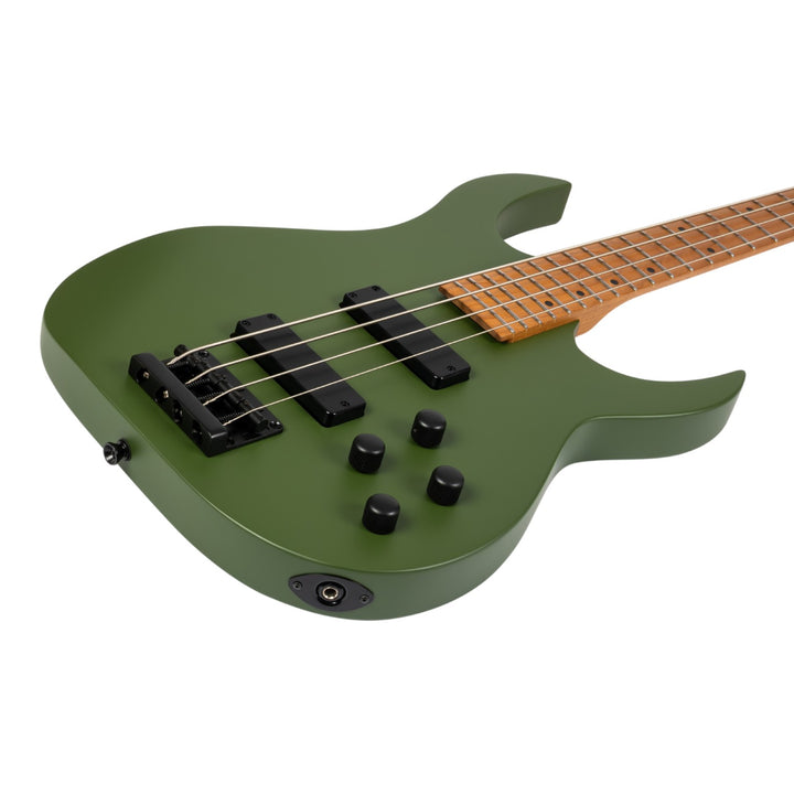 Electric Bass Guitar Spira B-400 Mgr Green Satin Free Setup