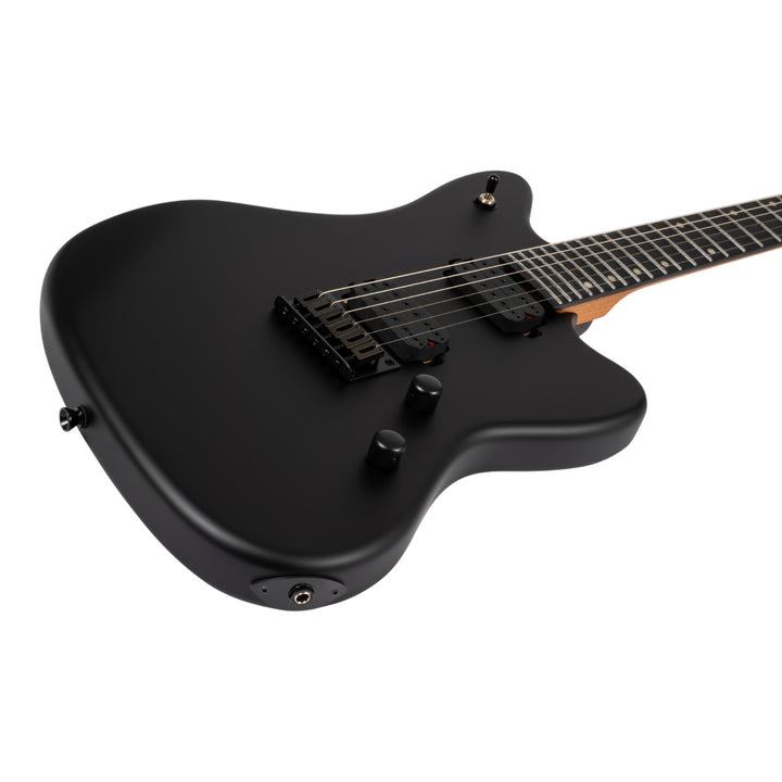 Electric Guitar Spira J-400 Baritone Mbk Black Satin Free Setup