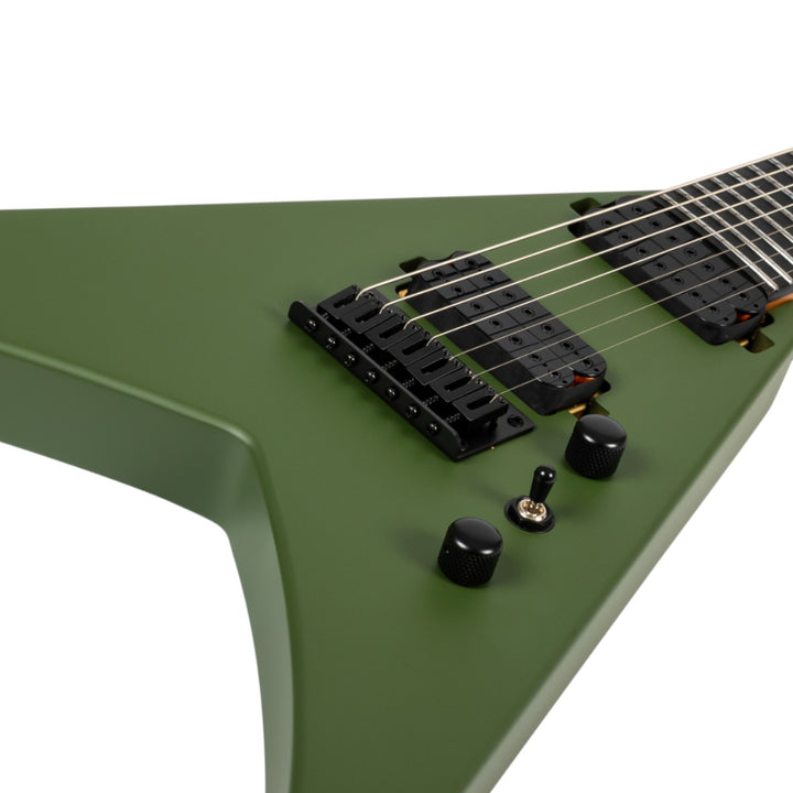 Electric Guitar Spira V-407 Mgr Green Satin 7 STRING Free Setup