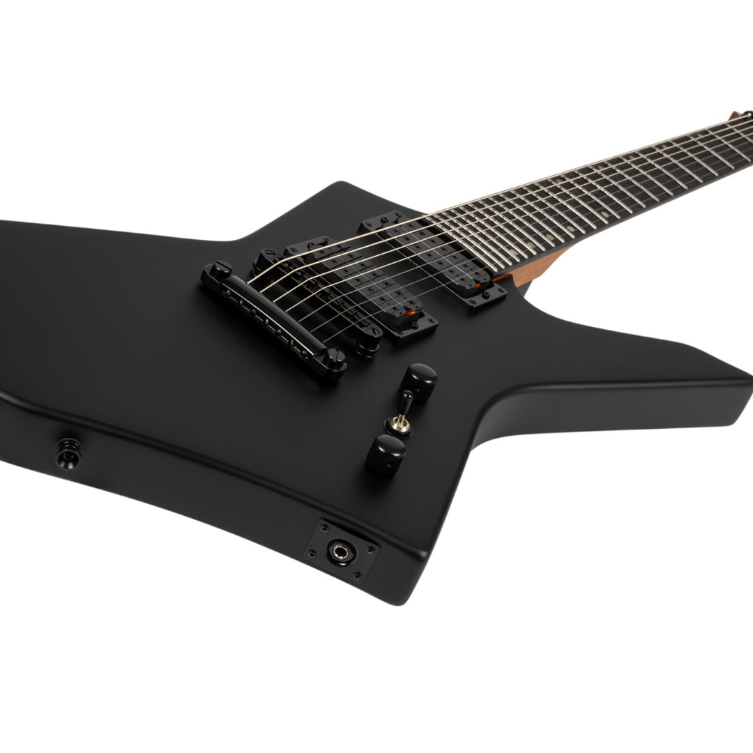 Electric Guitar Spira X-407 Mbk Black Satin 7 STRING Free Setup