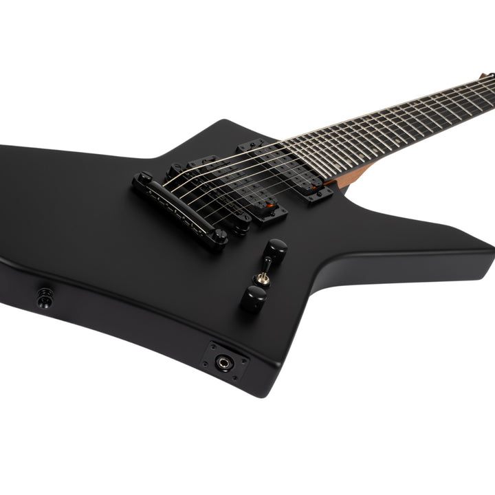 Electric Guitar Spira X-407 Mbk Black Satin 7 STRING Free Setup