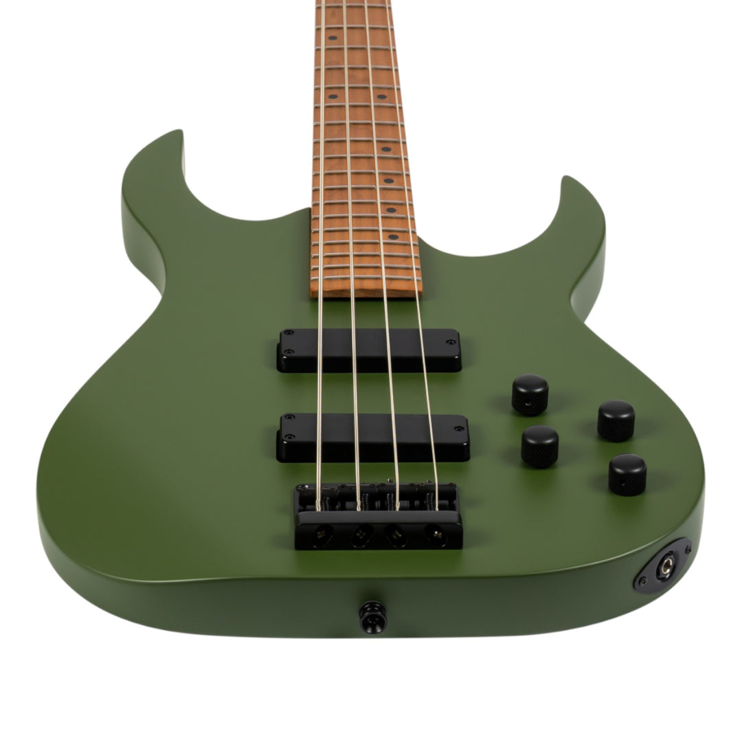 Electric Bass Guitar Spira B-400 Mgr Green Satin Free Setup