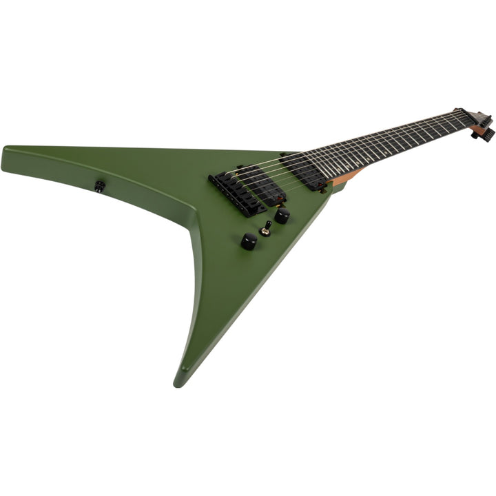Electric Guitar Spira V-407 Mgr Green Satin 7 STRING Free Setup