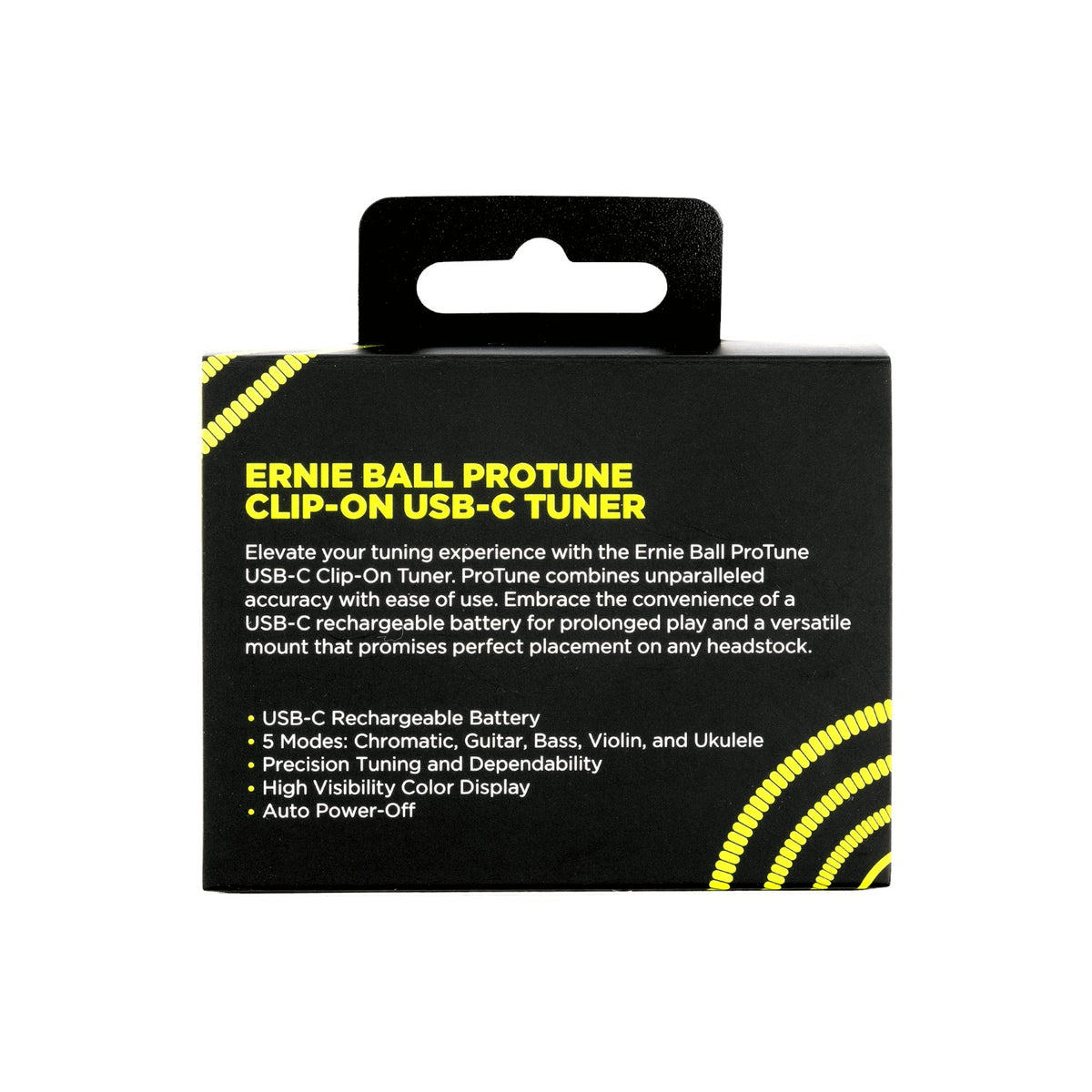 Ernie Ball P09627 ProTune USB-C Rechargeable Clip-on Tuner