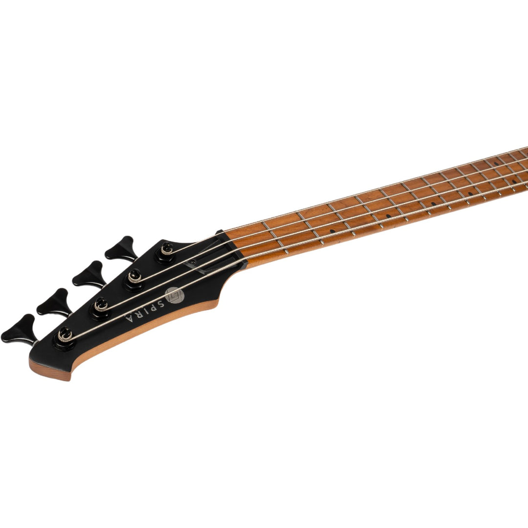 Electric Bass Guitar Spira B-400 Mbk Black Satin Free Setup