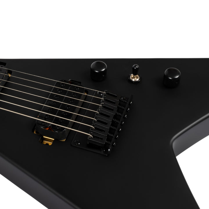 Electric Guitar Spira V-407 Mbk Black Satin 7 STRING Free Setup