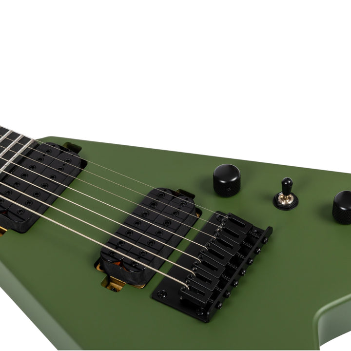 Electric Guitar Spira V-407 Mgr Green Satin 7 STRING Free Setup