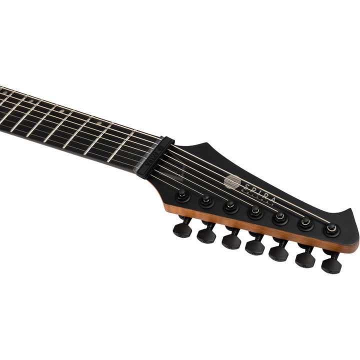 Electric Guitar Spira X-407 Mbk Black Satin 7 STRING Free Setup