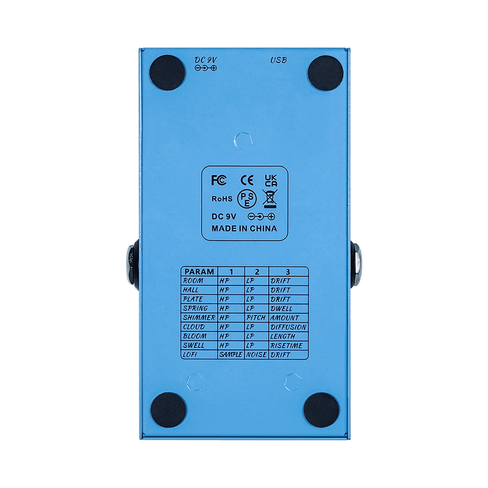 M-Vave Miniuni - 9 digital reverb effects in one guitar pedal M-Vave Miniuni - 9 digital reverb effects in one guitar pedal
