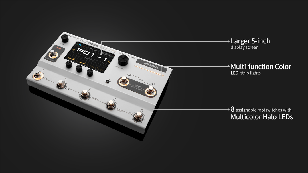 Hotone Ampero II Stage MP-380 Amp Modeler Effects Processor Touch Screen