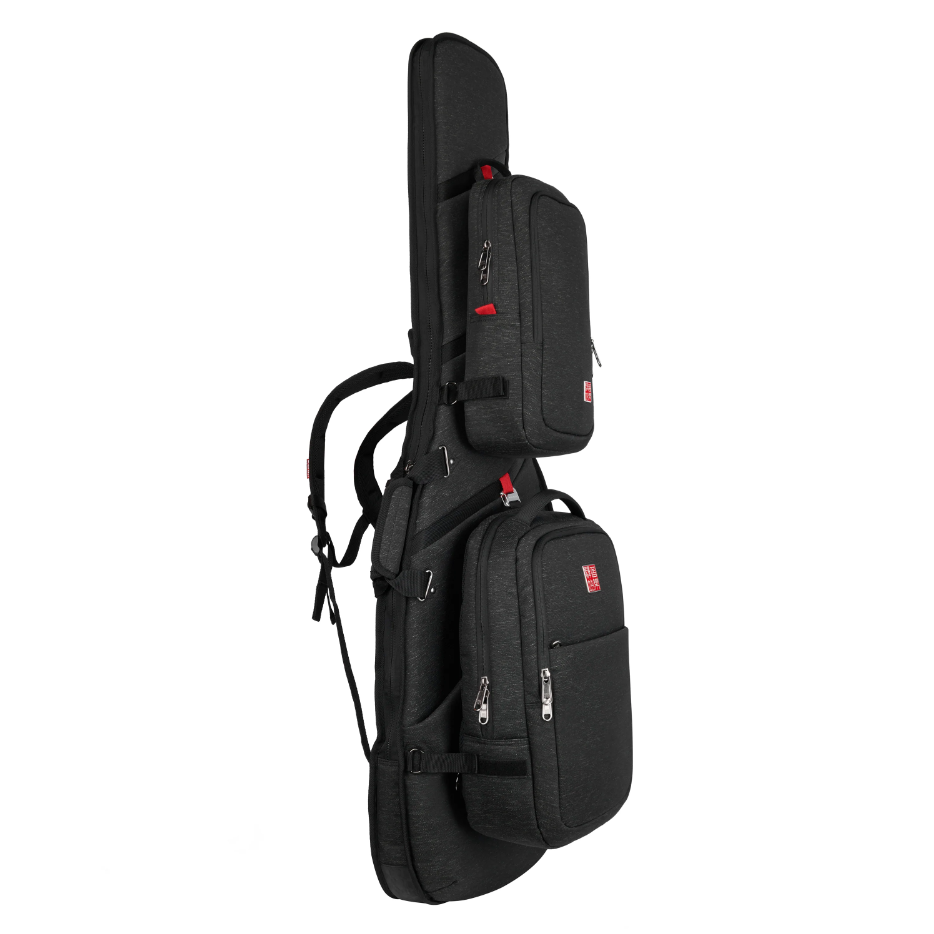 Music Area RBO EB BLK Electric Bass Gig Bag with Two Detachable Backpacks