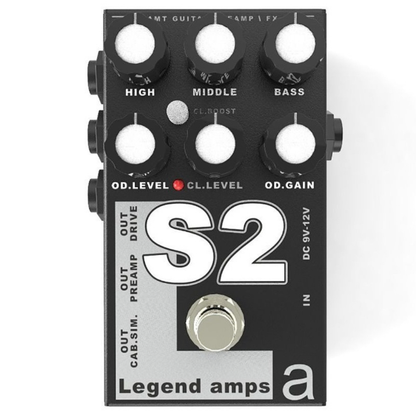 AMT Electronics S2 Guitar Pedal Preamp Cab Sim Distortion SOLDANO