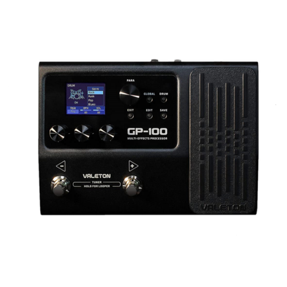 Valeton GP100 Bass and Guitar Simulation Cabinets Multi-Effects with Expression Pedal USB OTG Audio Interface (Black)